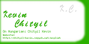 kevin chityil business card